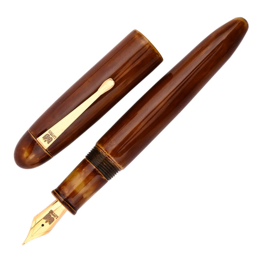 Lotus Shikhar Tamenuri Fountain Pen - Brown GT