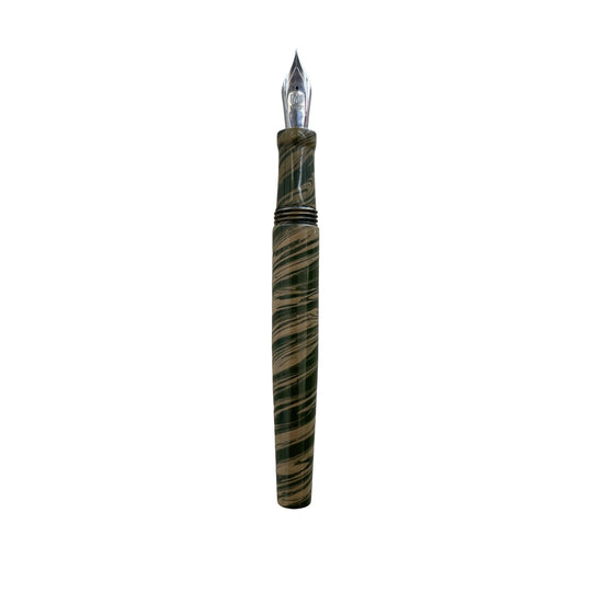 Lotus Student Ebonite Fountain Pen - Green Beige CT