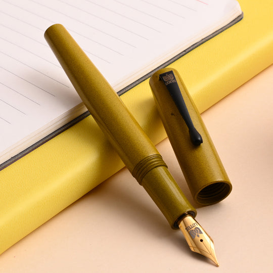 Lotus Student Ebonite Fountain Pen - Yellow BT