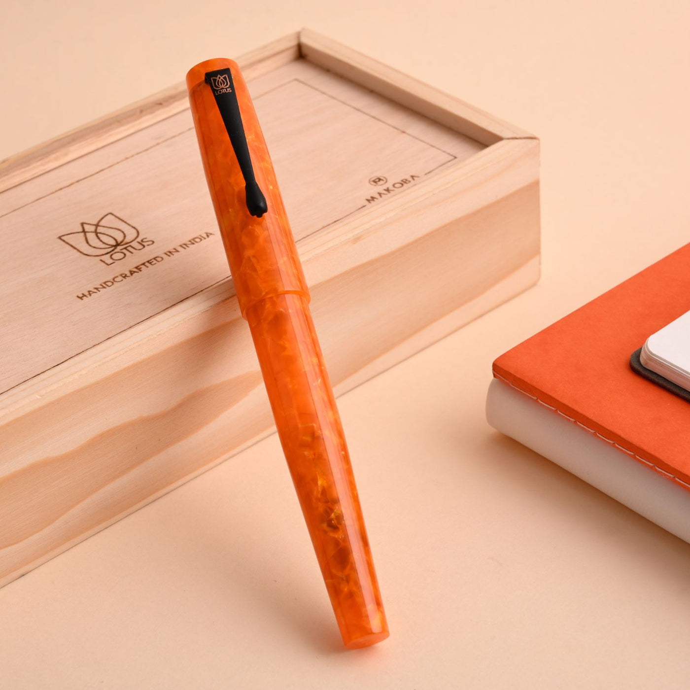 Lotus Student Fountain Pen - Orange Crush BT 2