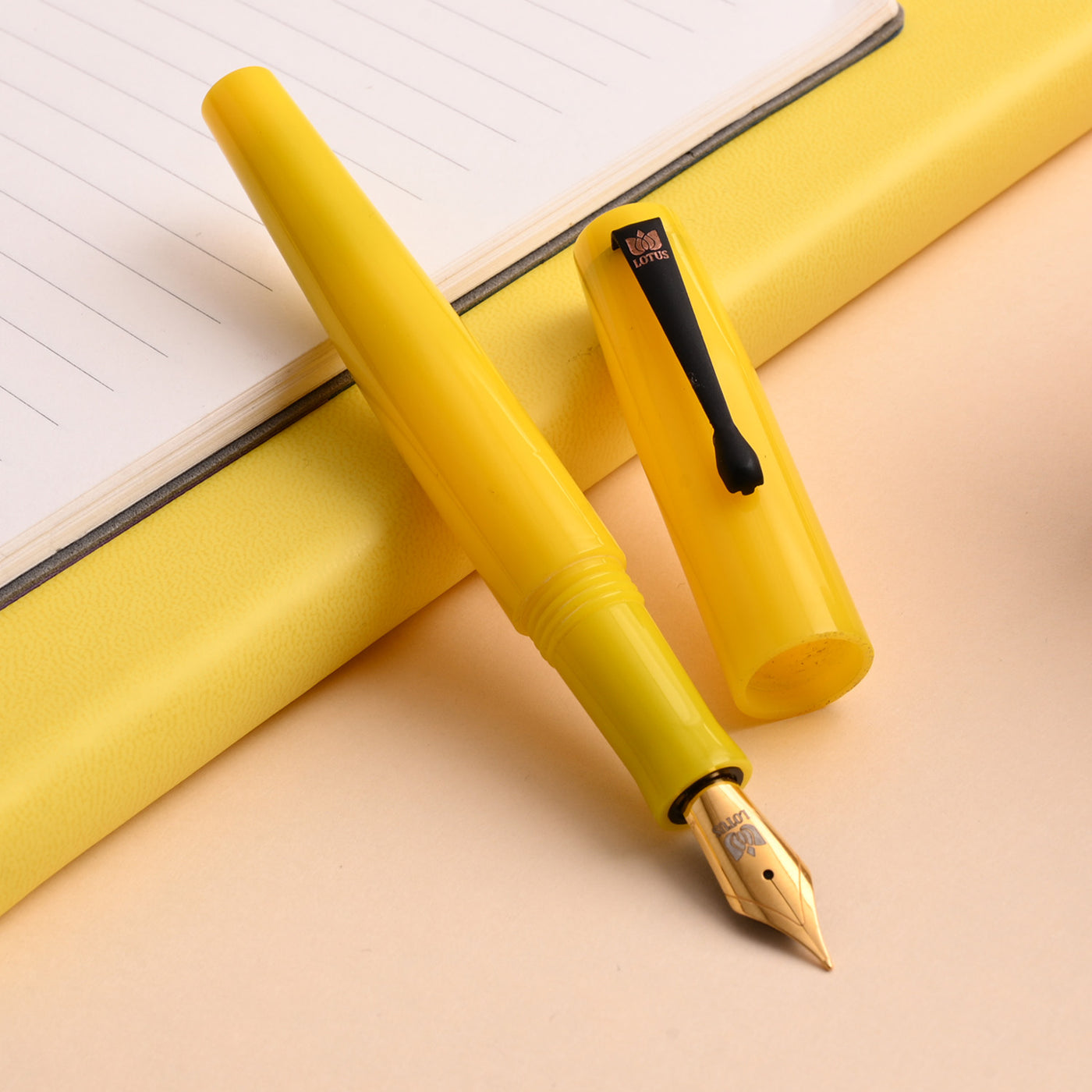 Lotus Student Fountain Pen - Yellow BT 1