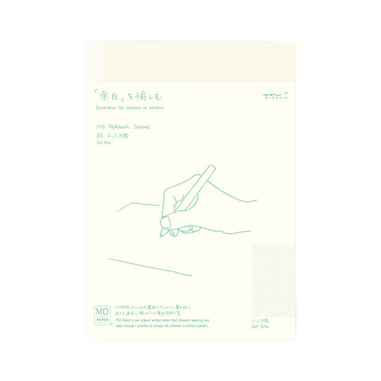 Midori MD Paper Ivory Frame Notebook Journal - A5, Dot Grid