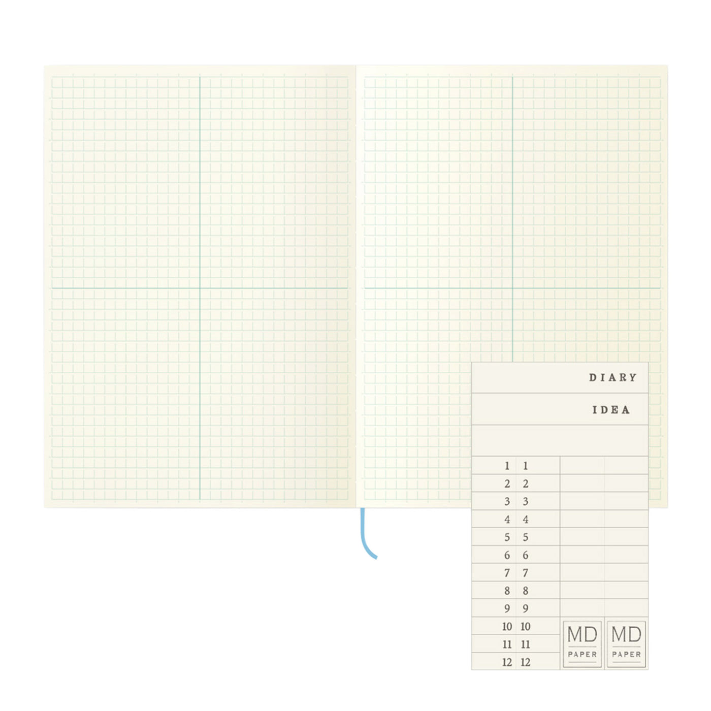 Scqar Ruled Notebiook Midori MD Paper Ivory Notebook Journal - A5, Square Ruled – Makoba