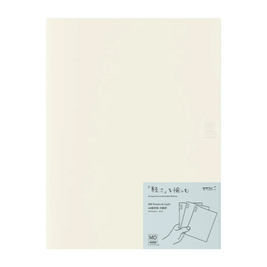MD Paper Light Ivory Pack of 3 Slim Notebook - A4 - Squared