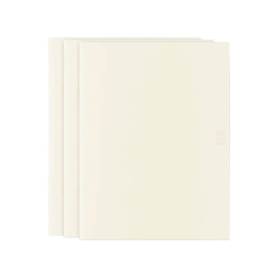 MD Paper Light Ivory Pack of 3 Slim Notebook - A4, Plain