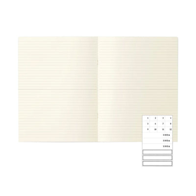Midori MD Paper Light Ivory Pack of 3 Slim Notebook - A4 Ruled 3