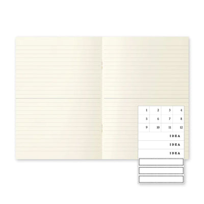 Midori MD Paper Light Ivory Pack of 3 Slim Notebook - A5 Ruled 3