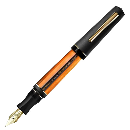 Maiora Impronte Oversize Fountain Pen - Black Orange GT