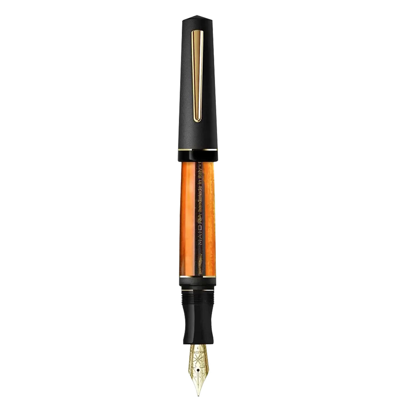 Maiora Impronte Oversize Fountain Pen - Black Orange GT 2