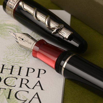 Maiora Hippocratica Fountain Pen - Black & Red