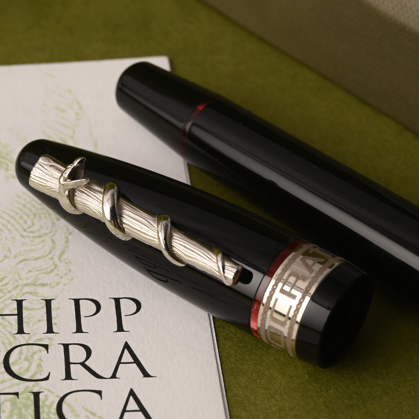 Maiora Hippocratica Fountain Pen - Black & Red
