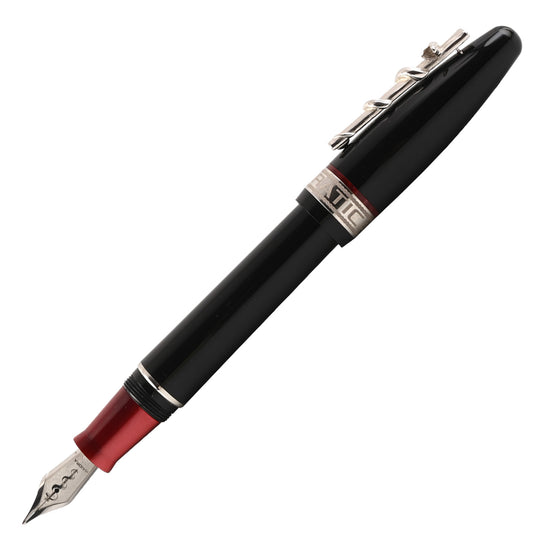 Maiora Hippocratica Fountain Pen - Black & Red
