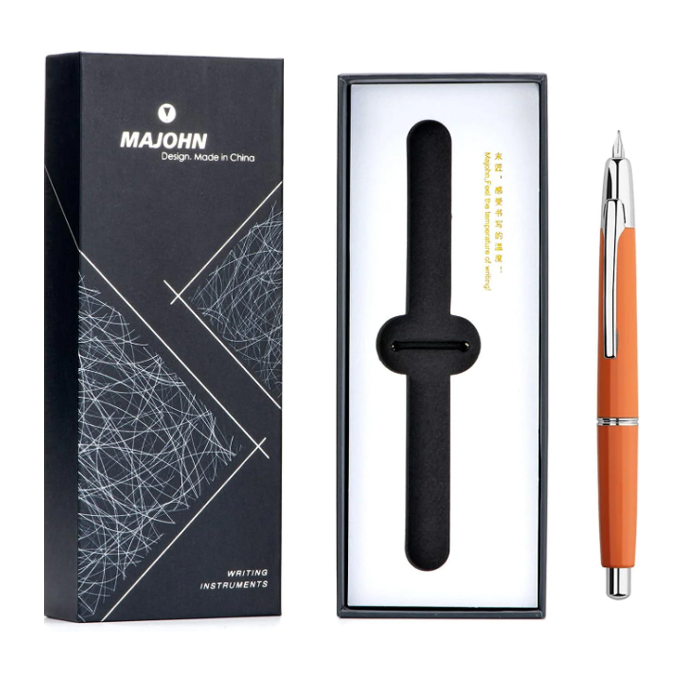 Majohn A2 Fountain Pen - Sunset Orange CT 6