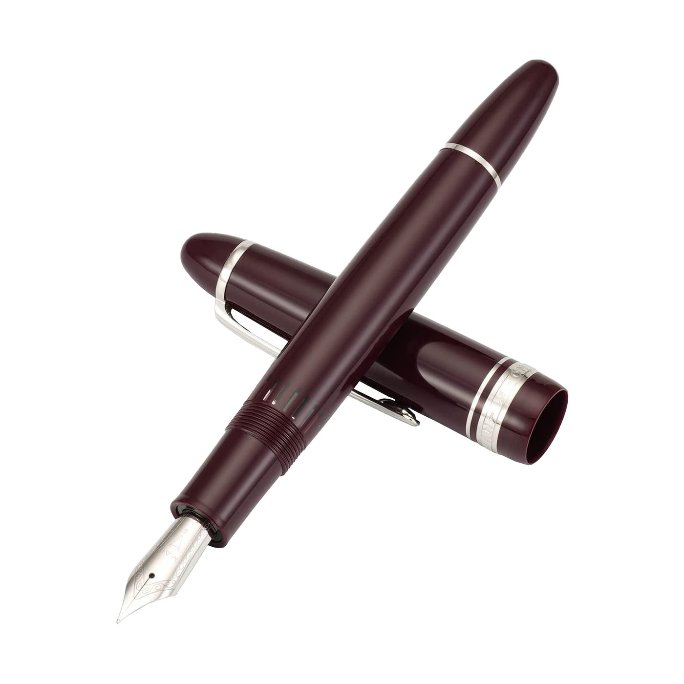 Majohn P136 Fountain Pen - Deep Burgundy CT 1