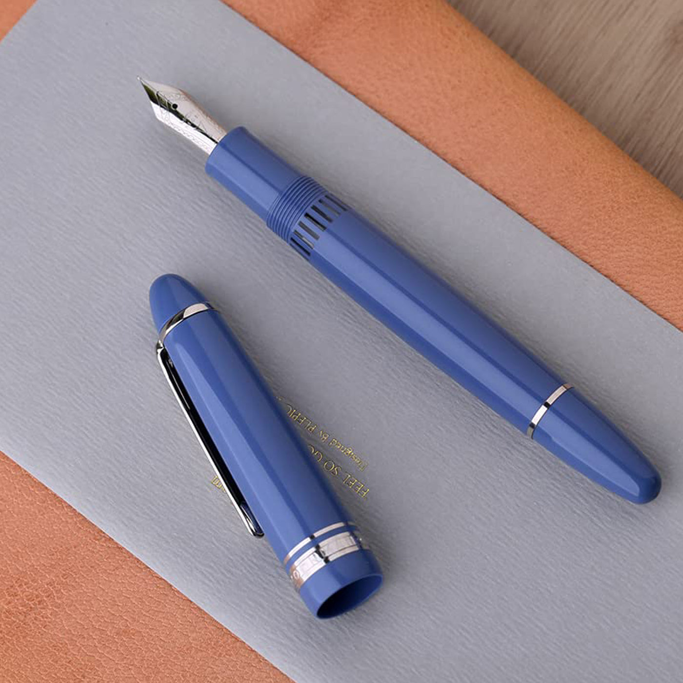 Majohn P136 Fountain Pen - Glacier Blue CT 4