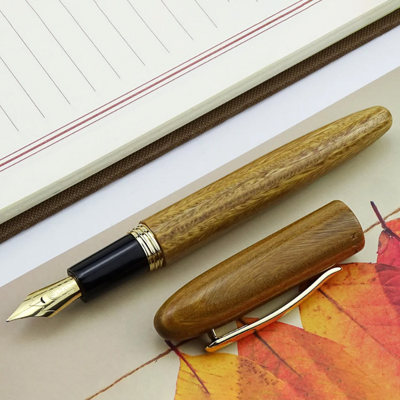 Majohn (Moonman) M6 Fountain Pen - Green Sandalwood GT 5