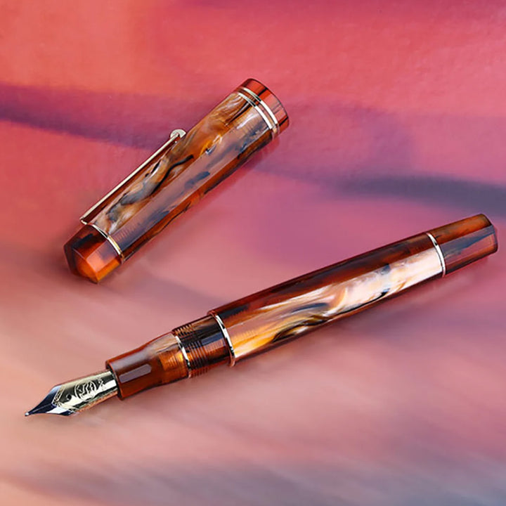 Moonman Majohn M800 Orange Fountain Pen with Bock Nib | Online at