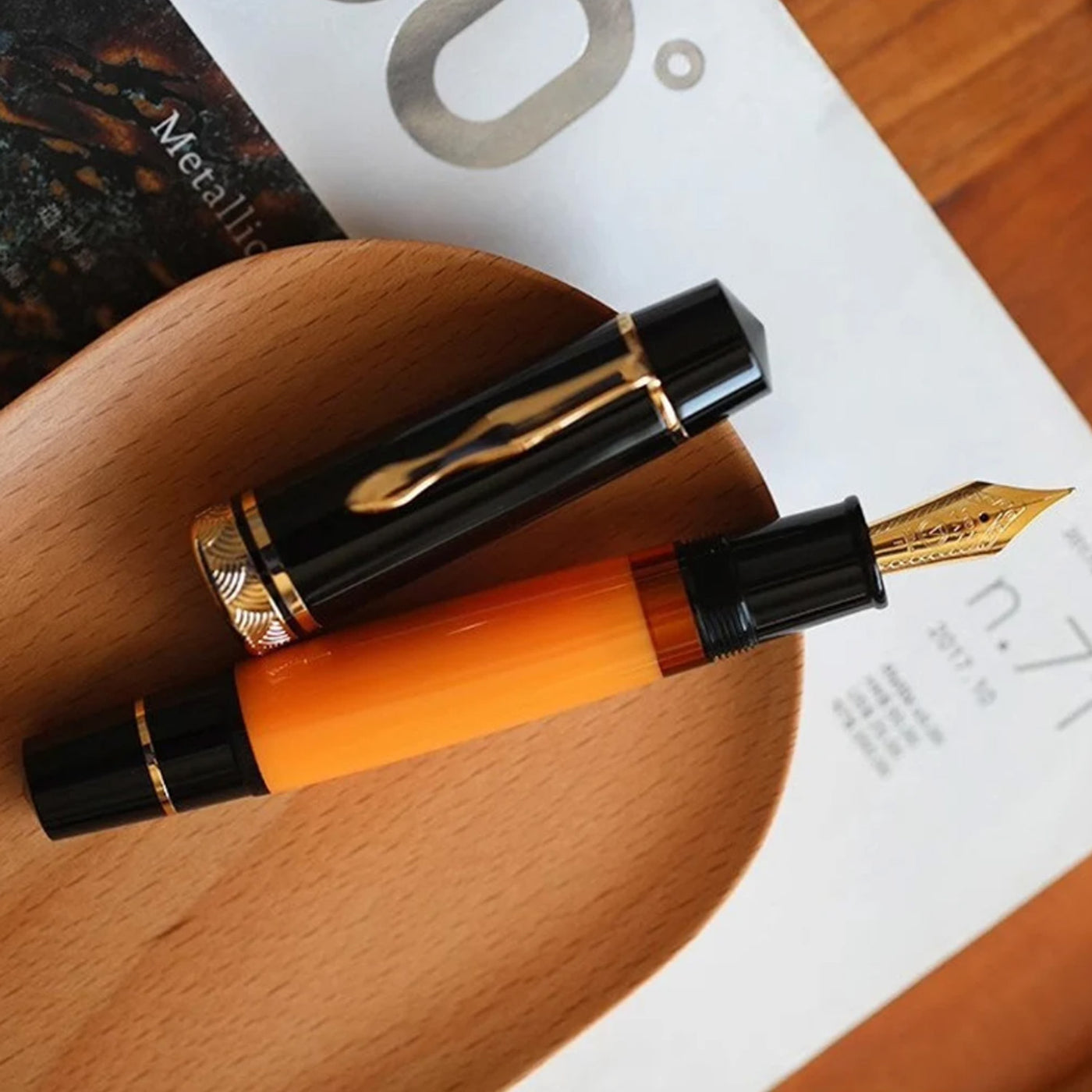 Majohn (Moonman) P139 No.6 Fountain Pen - Orange GT 2