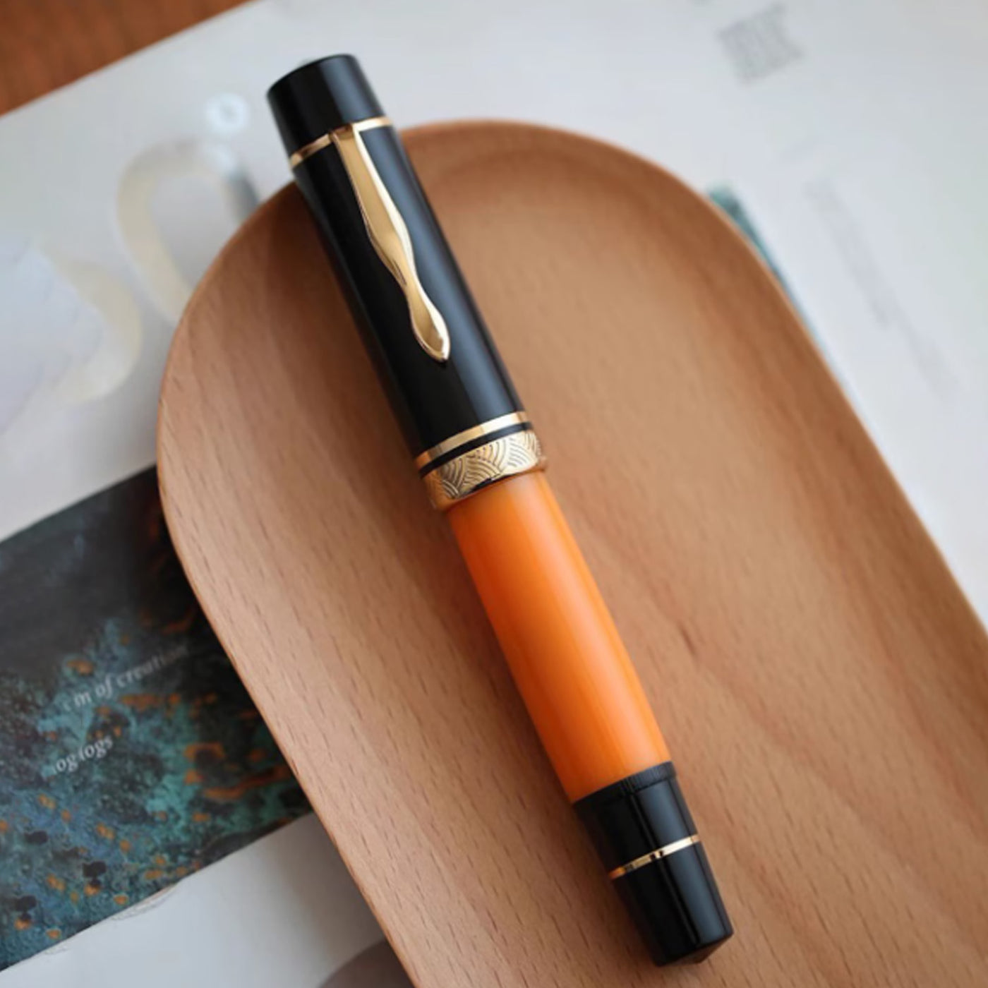 Majohn (Moonman) P139 No.6 Fountain Pen - Orange GT 4