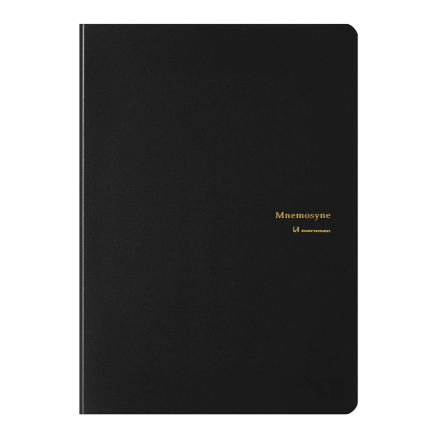 Maruman Mnemosyne HN188A Stapled Black Notepad with Folder - A5 - Squared