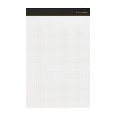 Maruman Mnemosyne HN188A Stapled Black Notepad with Folder - A5 - Squared