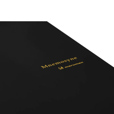 Maruman Mnemosyne HN188A Stapled Black Notepad with Folder - A5 - Squared
