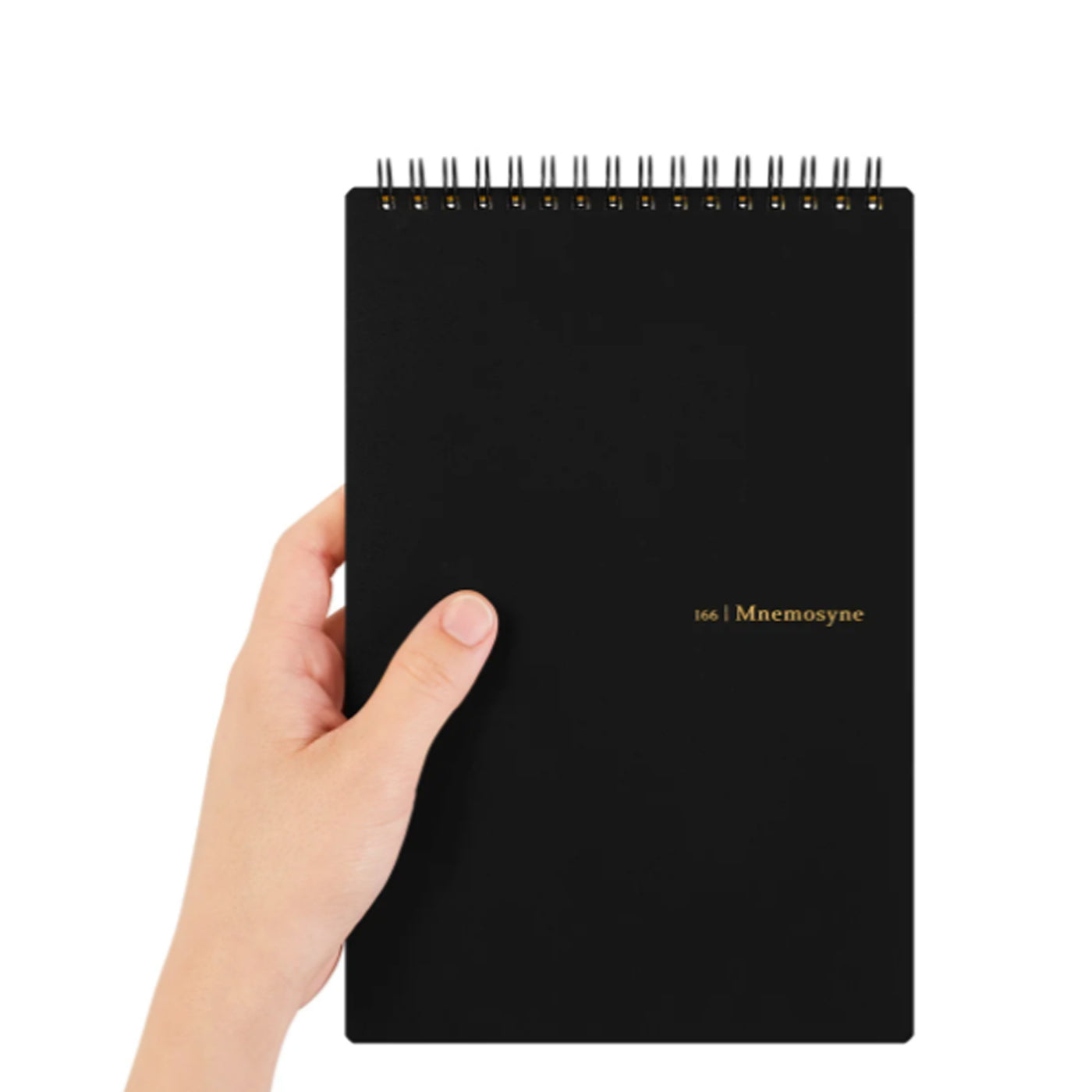Maruman Mnemosyne N166 Spiral Black Notepad - A5 - Ruled