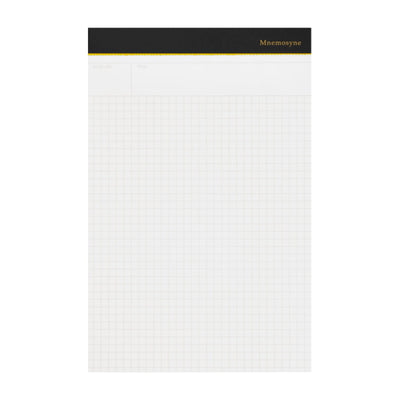 Maruman Mnemosyne N188A Stapled Black Notepad - A5 - Squared