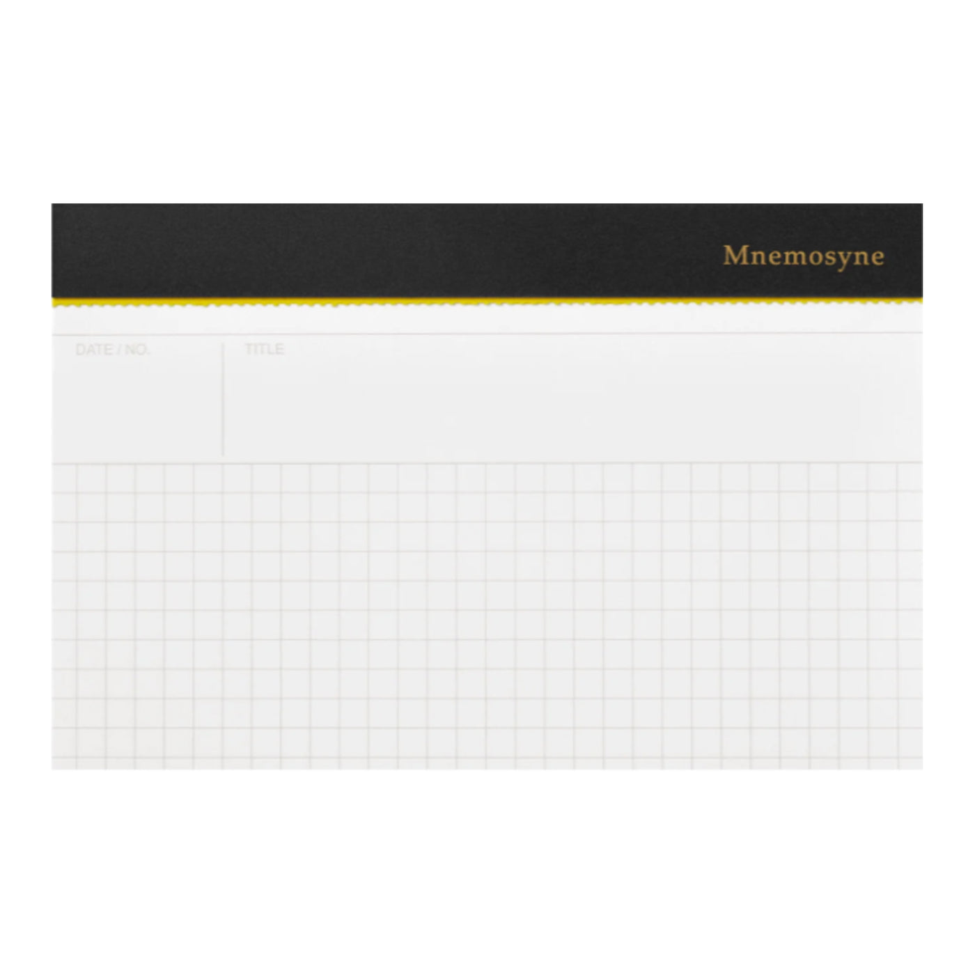 Maruman Mnemosyne N188A Stapled Black Notepad - A5 - Squared