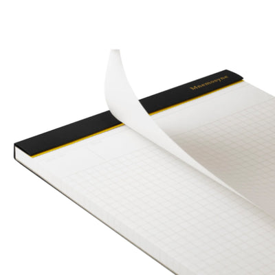 Maruman Mnemosyne N188A Stapled Black Notepad - A5 - Squared