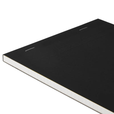 Maruman Mnemosyne N188A Stapled Black Notepad - A5 - Squared