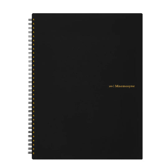 Maruman Mnemosyne N199A Spiral Black Notebook - A4 - Ruled
