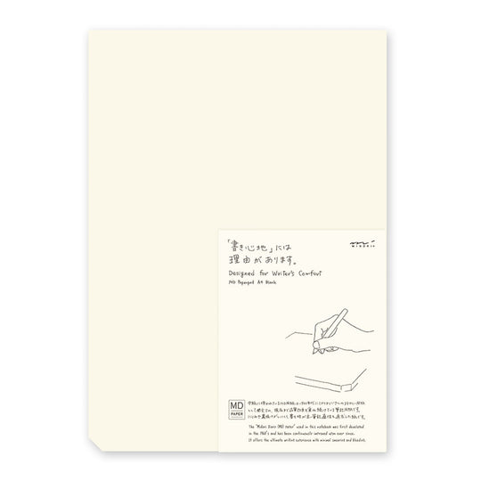 Midori MD Paper Ivory Notepad - A4, Plain