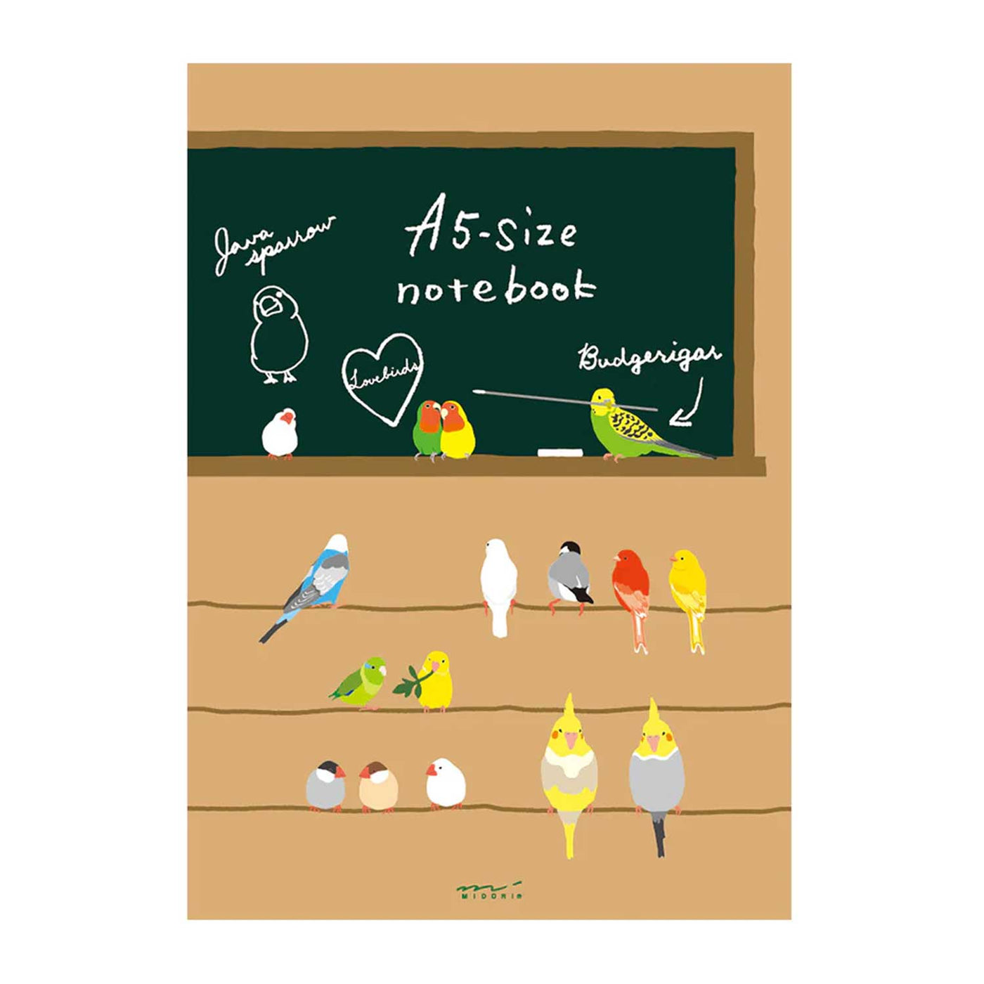 Midori Bird Notebook - A5 Ruled 1