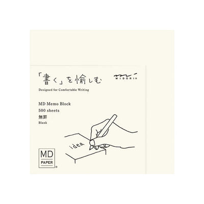 Midori MD Block Ivory Memo Pad  - Plain 4