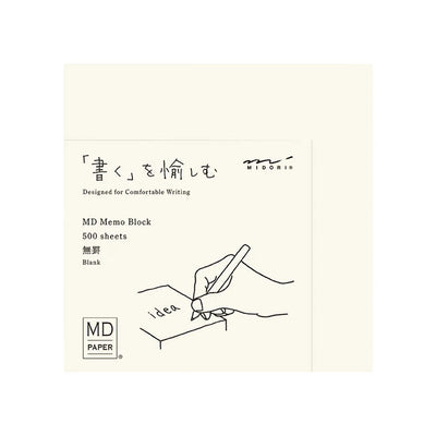 Midori MD Block Ivory Memo Pad  - Ruled 4