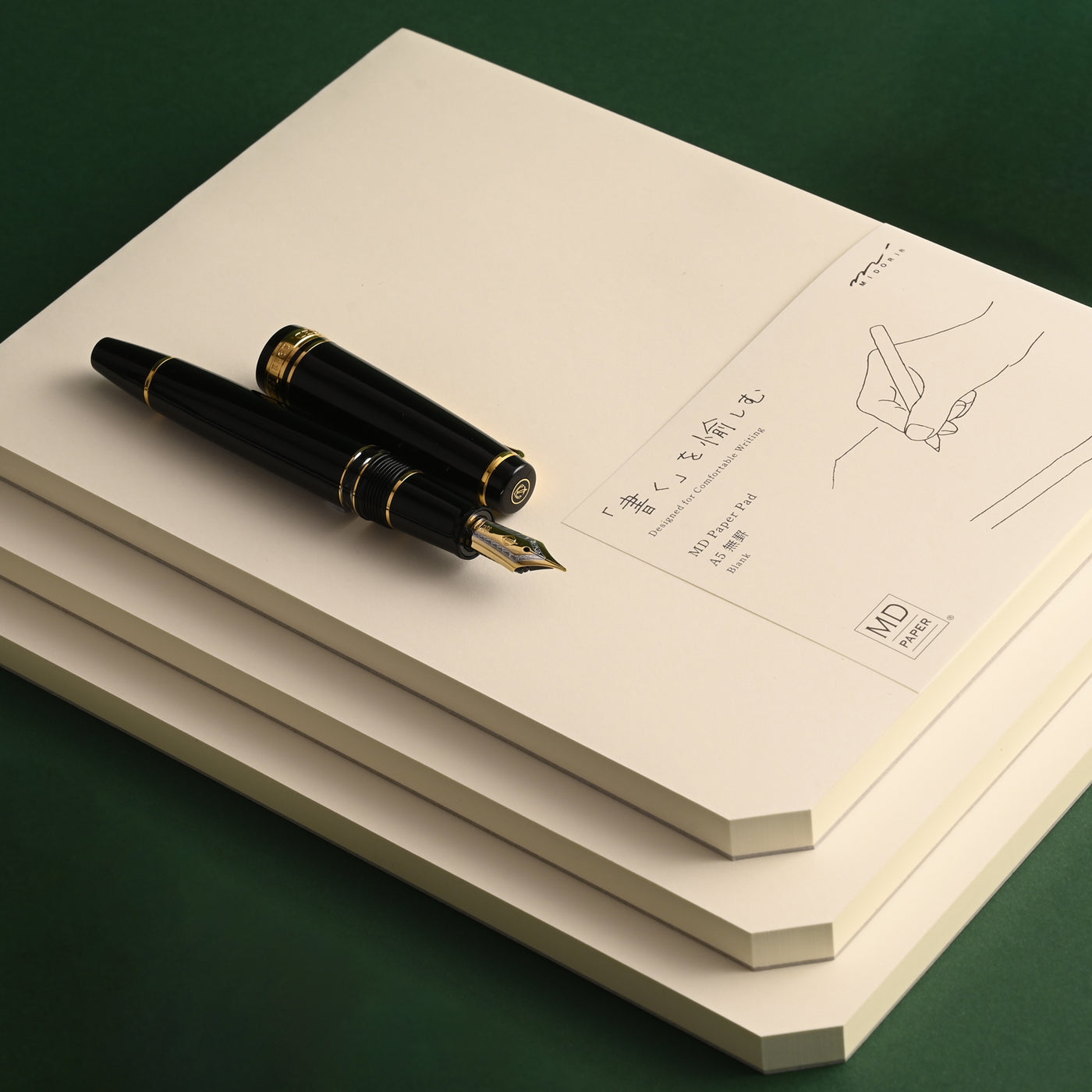 Midori MD Paper Ivory Notepad - A5, Plain 6