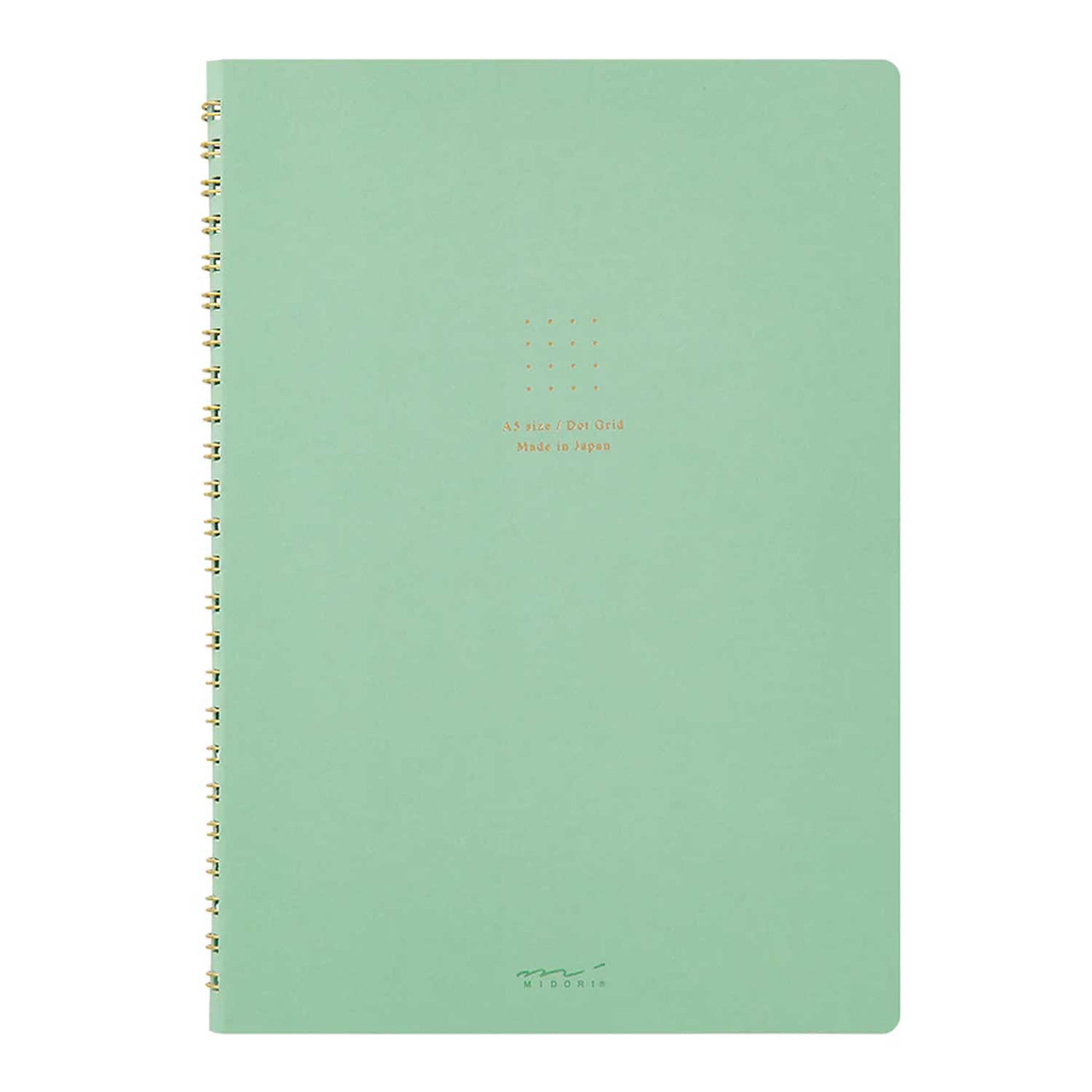 Midori Soft Colour Green Spiral Notebook - A5 Dotted 1