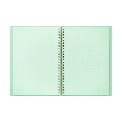Midori Soft Colour Green Spiral Notebook - A5 Dotted 3