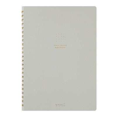 Midori Soft Colour Grey Spiral Notebook - A5 Dotted 1