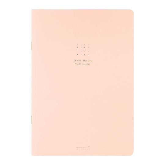 Midori Soft Colour Pink Notebook - A5, Dotted