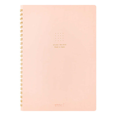 Midori Soft Colour Pink Spiral Notebook - A5 Dotted 1