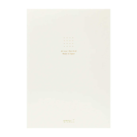 Midori Soft Colour White Notepad - A5, Dotted