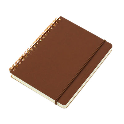 Midori WM Grain Brown Wirebound Notebook - B6 Ruled & Plain 1