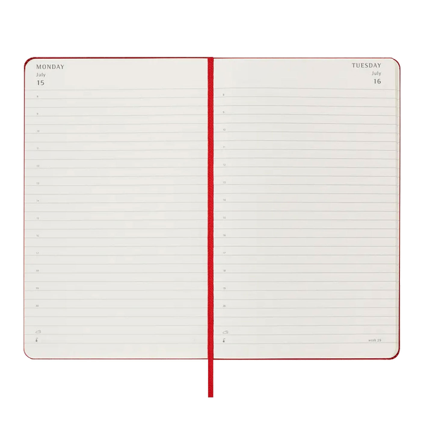 Moleskine 2024 Classic Large Hard Cover Daily Planner - Scarlet Red 4
