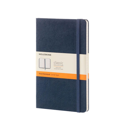 Moleskine Classic Hard Cover Sapphire Blue Notebook - A5, Ruled