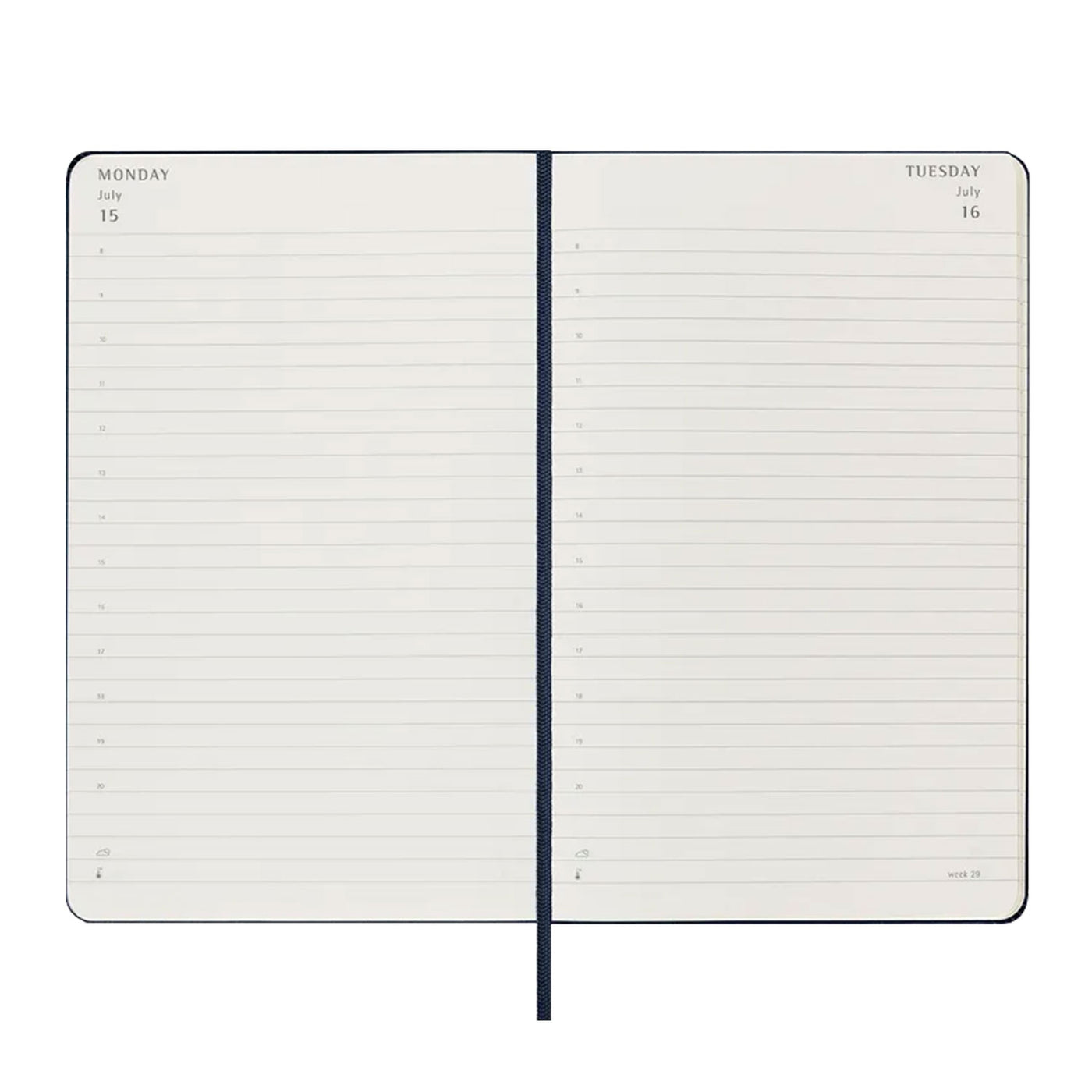Moleskine 2024 Classic Large Hard Cover Daily Planner - Sapphire Blue