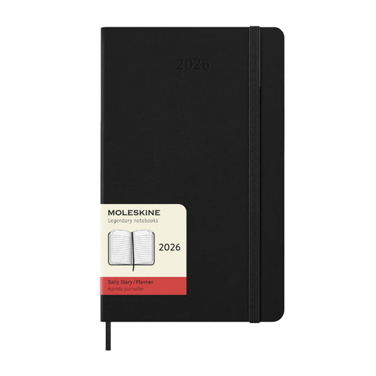 Moleskine 2026 Classic Large Hard Cover Daily Planner - Black