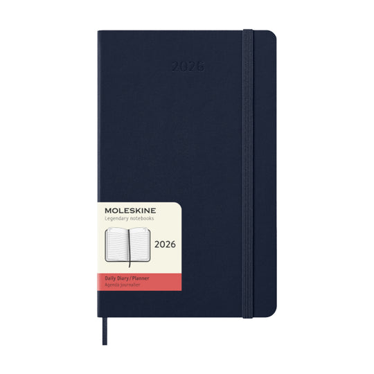 Moleskine 2026 Classic Large Hard Cover Daily Planner - Sapphire Blue