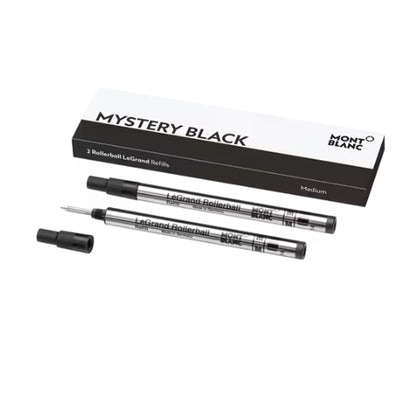 Montblanc 107884 Legrand Roller Ball Pen Refill - Mystery Black - Medium - Pack of 2